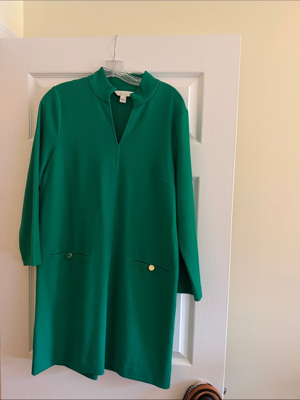 Lilly Pulitzer Emerald Long-Sleeve Shift Dress